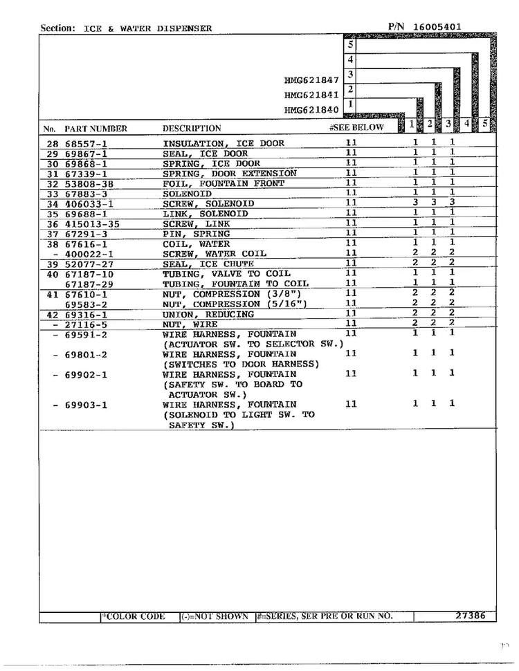 Ice And Water Dispenser Page 3 Diagram and Parts List for 621841  Admiral Refrigerator