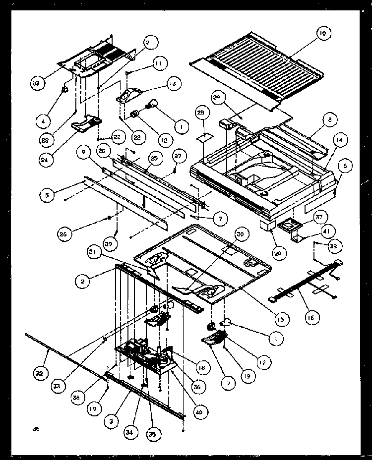 Divider Block Diagram and Parts List for TG18RBW-P1158303WW  Amana Refrigerator