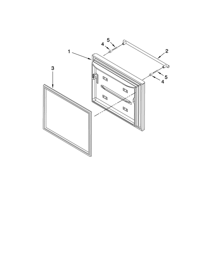 Freezer Door Parts Diagram and Parts List for JBD2286KEB3  Jenn-Air Refrigerator