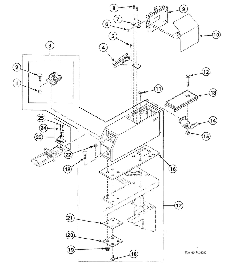 Meter Case Diagram and Parts List for SWT921WN  Speed Queen Washer