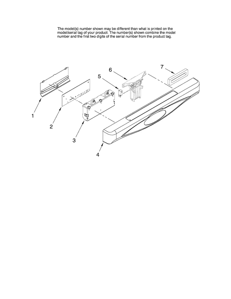 Control Panel Parts Diagram and Parts List for MDB5601AWS2  Maytag Dishwasher