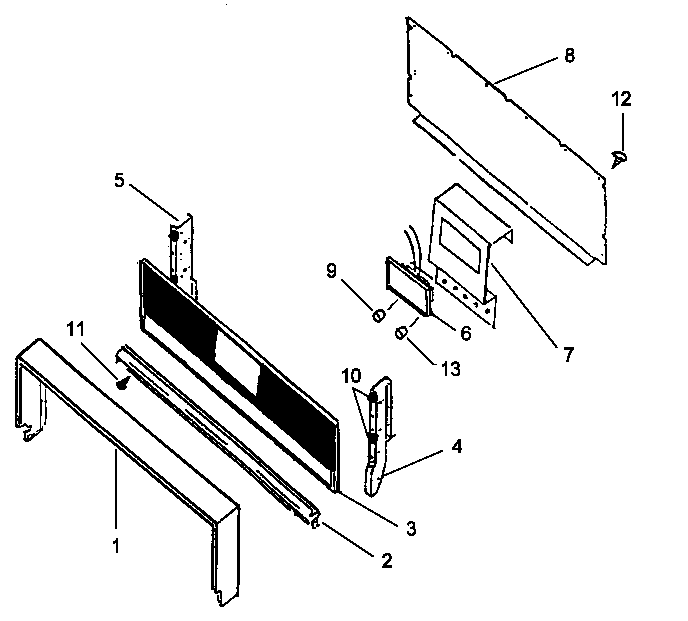 Backguard Diagram and Parts List for RLS270UW P1143043NW Caloric Range