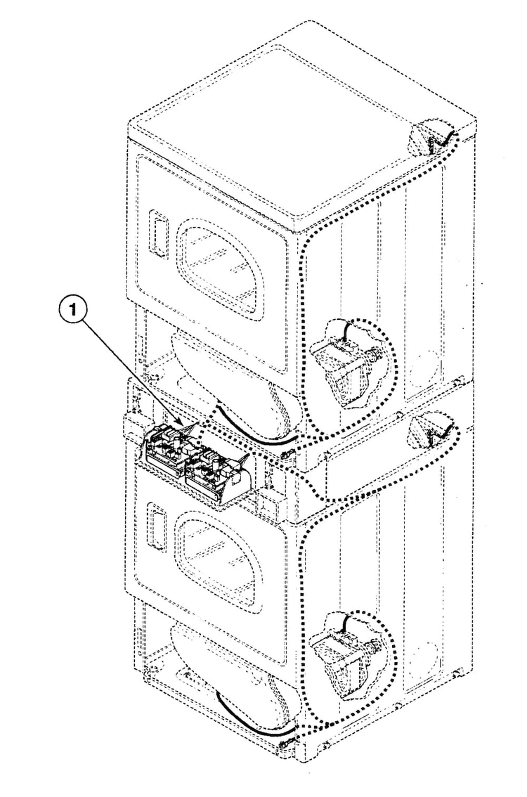Harnesses 1 Diagram and Parts List for SSEA17LJ  Speed Queen Dryer