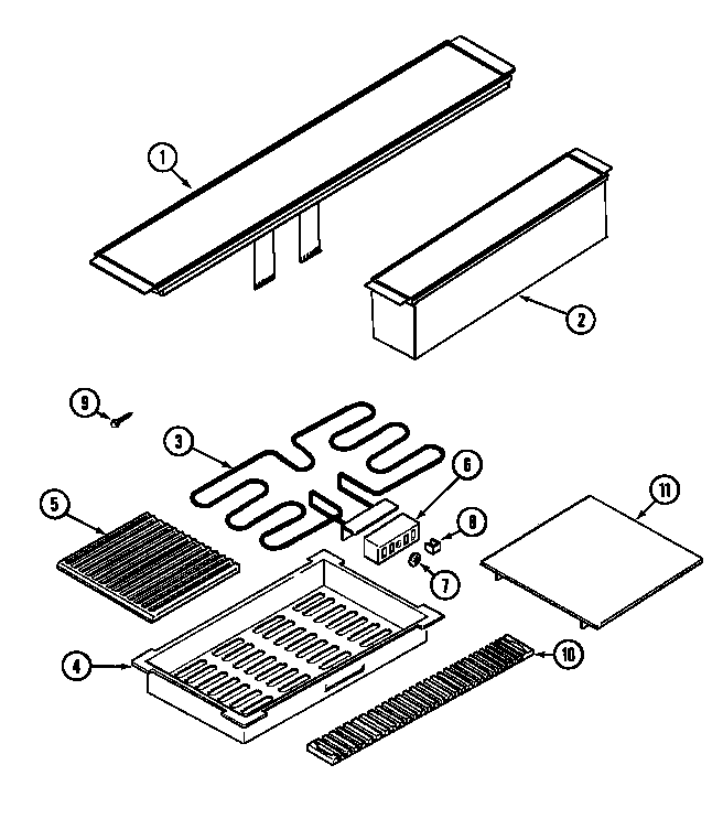 Control Panel Diagram and Parts List for CP340W  Jenn-Air Range