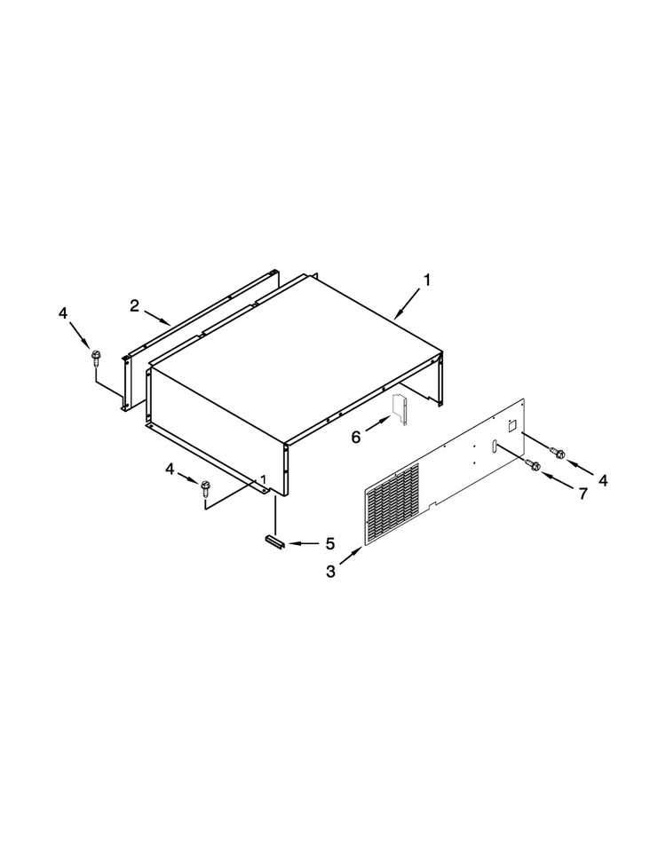 Top Grille And Unit Cover Parts Diagram and Parts List for JB36NXFXLW04  Jenn-Air Refrigerator