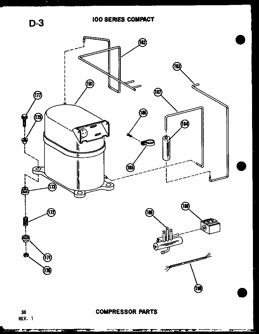 Compressor (109-5j/p54336-68r) (109-5jh/p54336-65r) Diagram and Parts List for 109-5PE P54975-32R Amana Air Conditioner