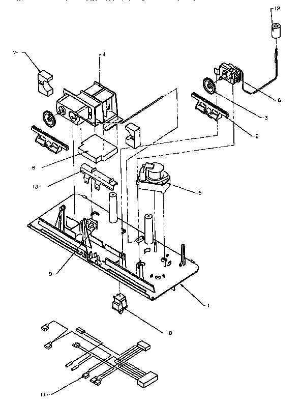 Control Assembly Diagram and Parts List for TA18S2W-P1194501W  Amana Refrigerator