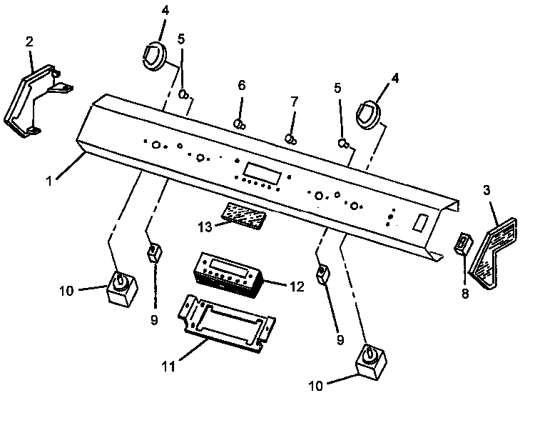 Control Panel Diagram and Parts List for CARS637E-P1130656NE  Amana Range