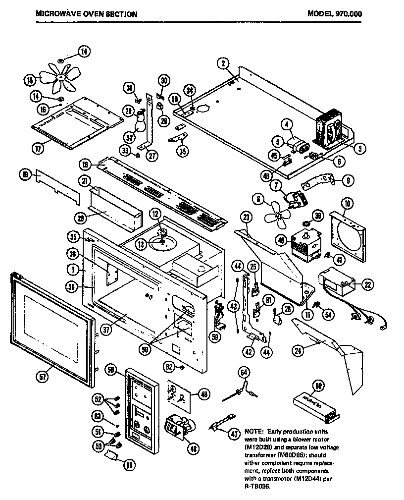 05 - Page 1 Diagram and Parts List for 970000  Maytag Range