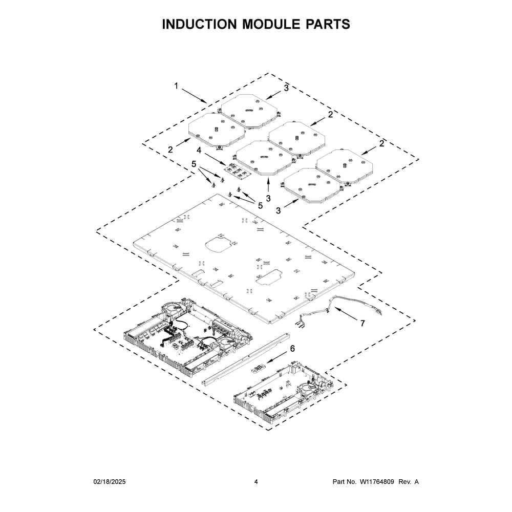Induction Module Parts Diagram and Parts List for JPIGC748RM00  Jenn-Air Range