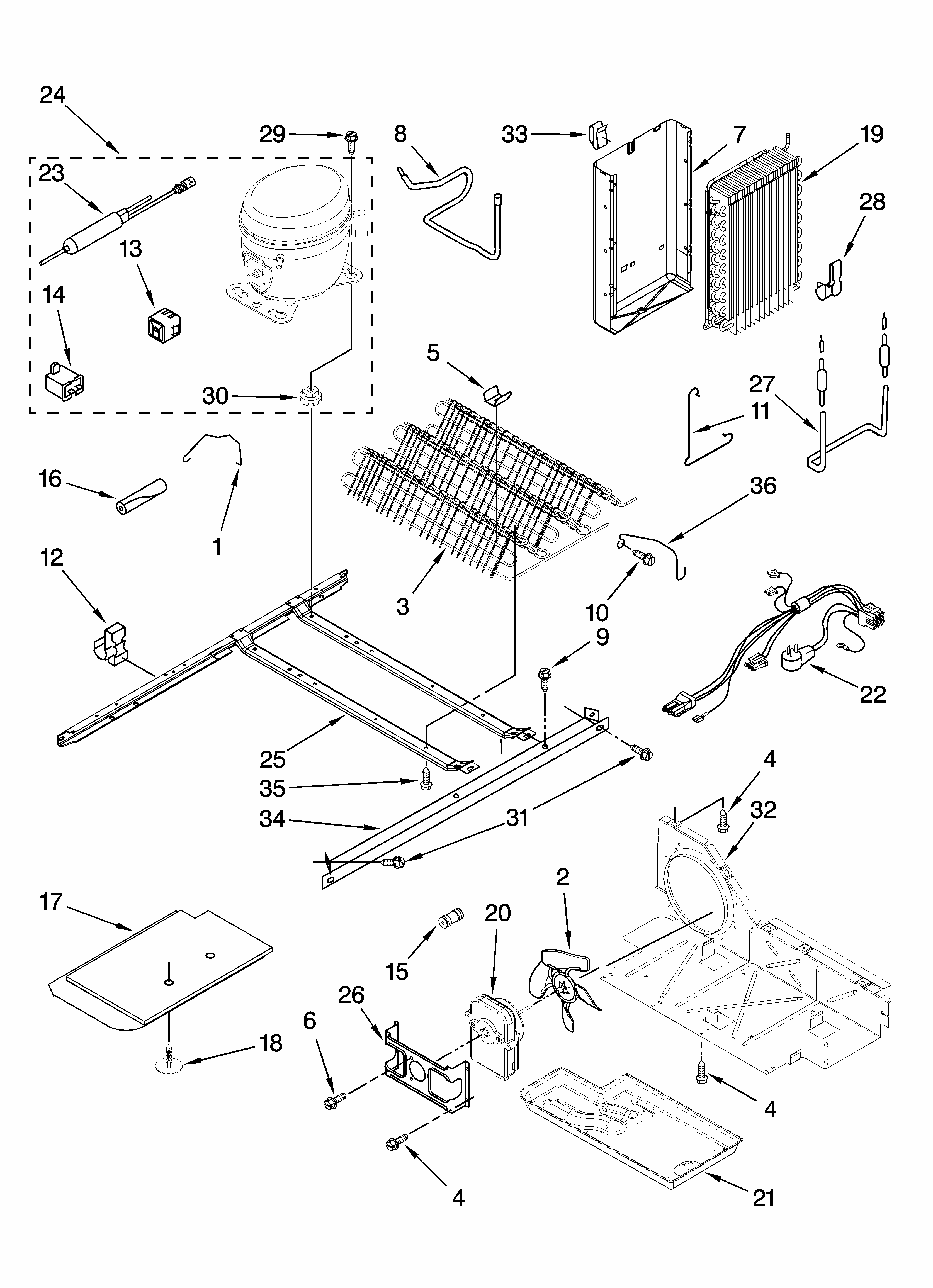 Unit Parts Diagram and Parts List for MSD2242VES00  Maytag Refrigerator