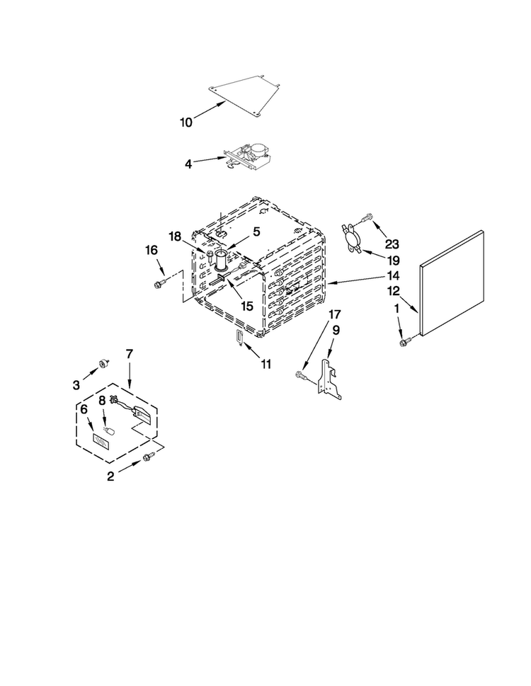 30" Oven Parts Diagram and Parts List for JDRP548WP01  Jenn-Air Range