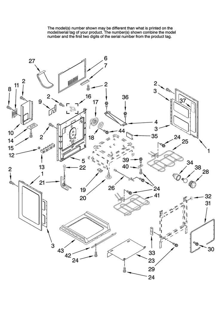 Chassis Parts Diagram and Parts List for MERH865RAB15  Maytag Range