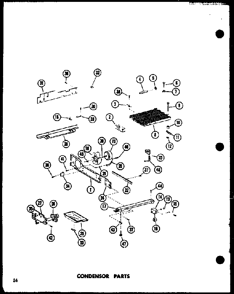 Condensor Parts Diagram and Parts List for SRI-22E-A-P74870-11WA  Amana Refrigerator