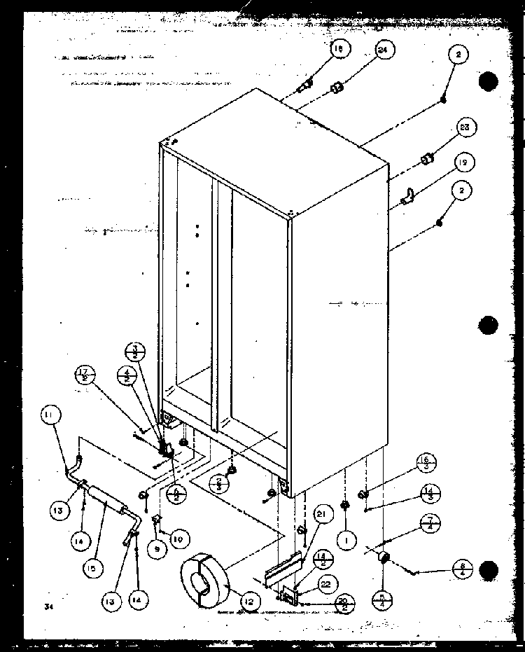Drain And Rollers Diagram and Parts List for SZDE27MPL-P1124403WL  Amana Refrigerator