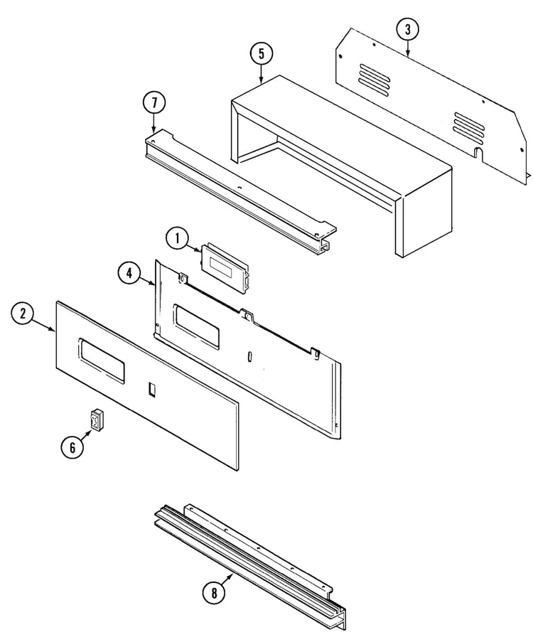 Control Panel Diagram and Parts List for CWG3600AAB0  Maytag Wall Oven