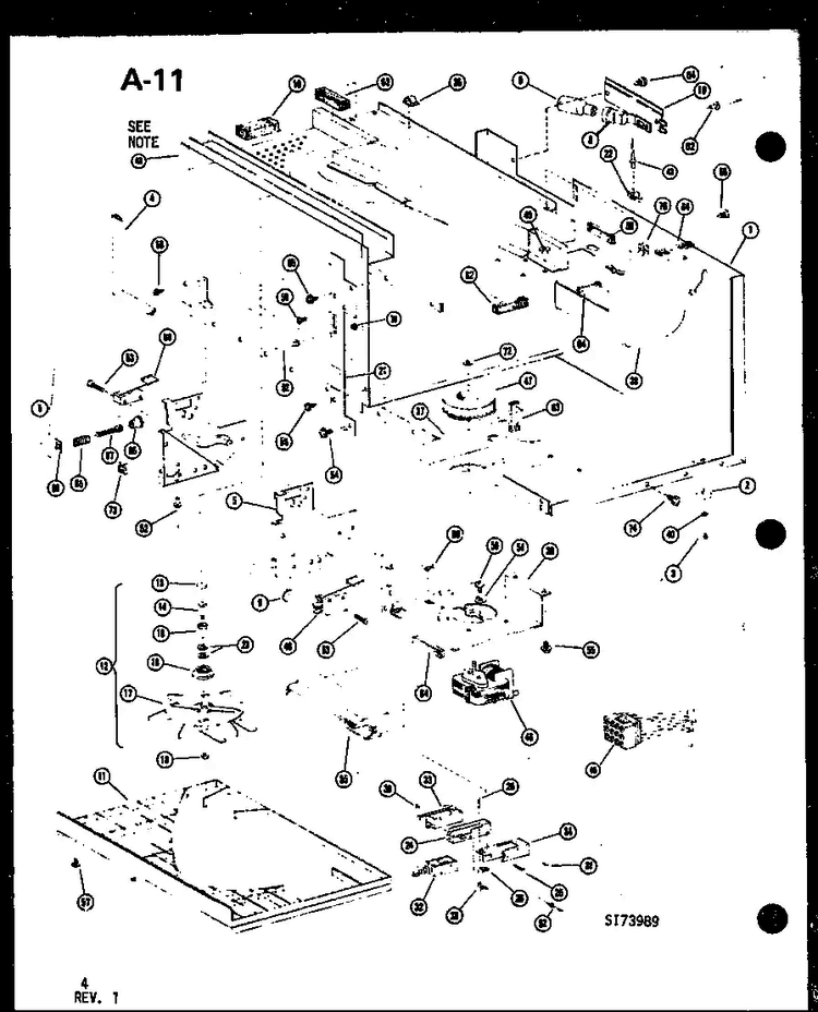 Antenna/hardware Diagram and Parts List for CRR-5B P75175-2M Amana Microwave