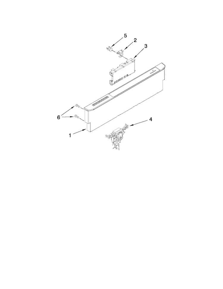 Control Panel And Latch Parts Diagram and Parts List for MDB7759AWS3  Maytag Dishwasher