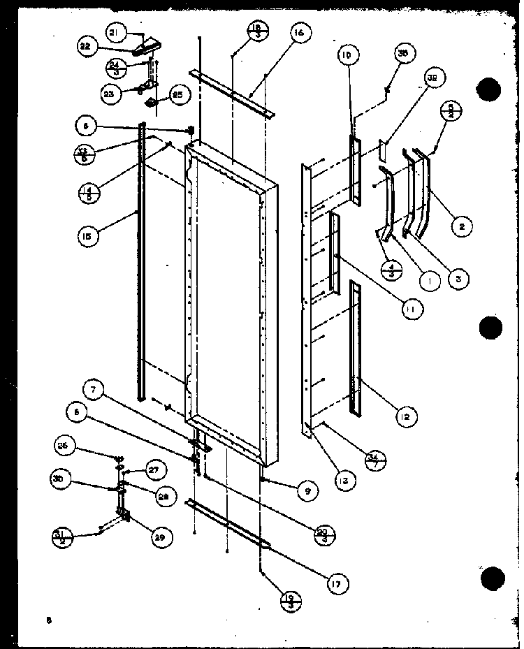 Refrigerator Door Diagram and Parts List for SZD27KPL-P1101206WL  Amana Refrigerator
