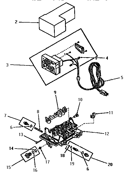 70364 Control Module Diagram and Parts List for DK5010  Speed Queen Trash Compactor