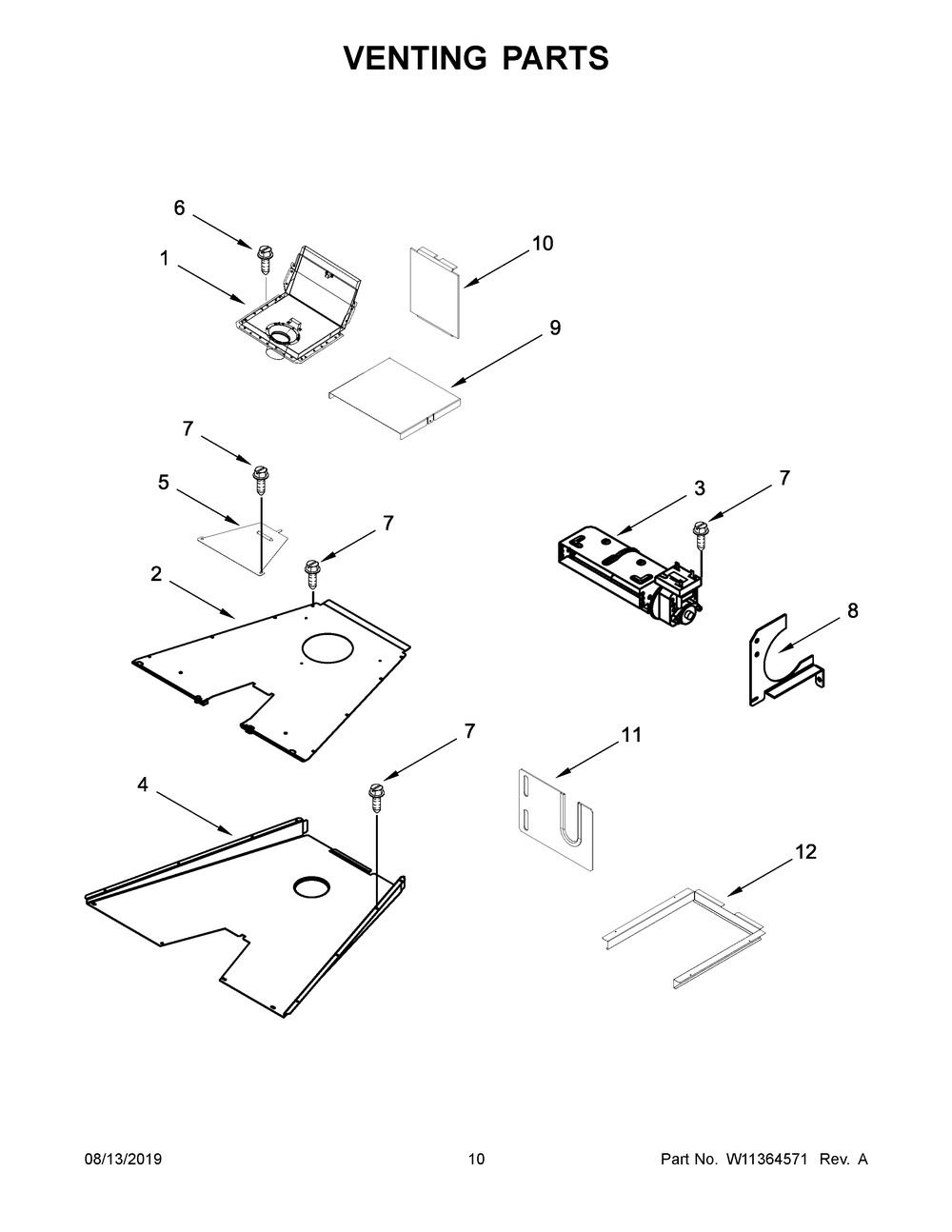 Venting Parts Diagram and Parts List for JGRP430HM00  Maytag Range