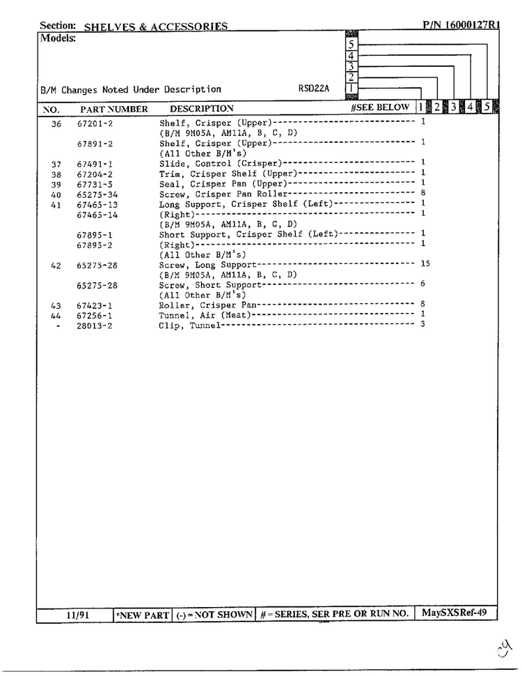 Shelves And Accessories Page 3 Diagram and Parts List for 22714  Maytag Refrigerator