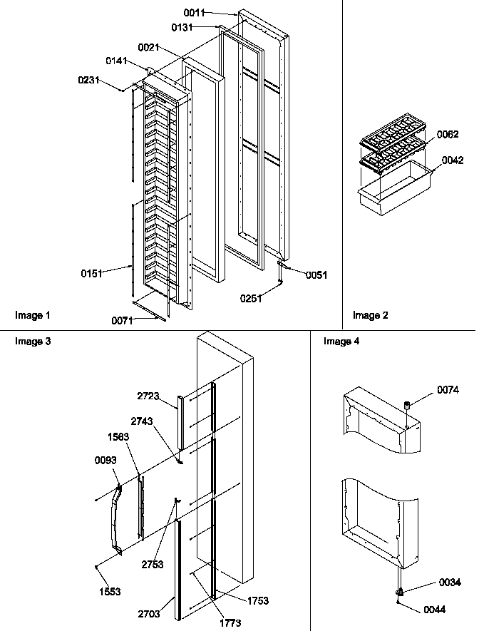 Freezer Door And Accessories Diagram and Parts List for SG19SW-P1193702WW  Amana Refrigerator