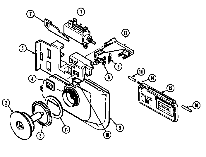 Rinse Aid & Soap Dispenser Diagram and Parts List for DWU9921AAM  Maytag Dishwasher