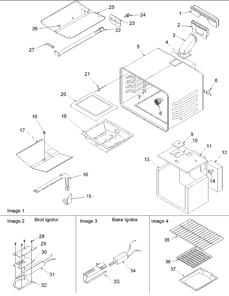 CAVITY (ACL200 GRILL FOR ALL AGSD'S) Diagram and Parts List for AGDS902W* P1133392N Amana Cooktop