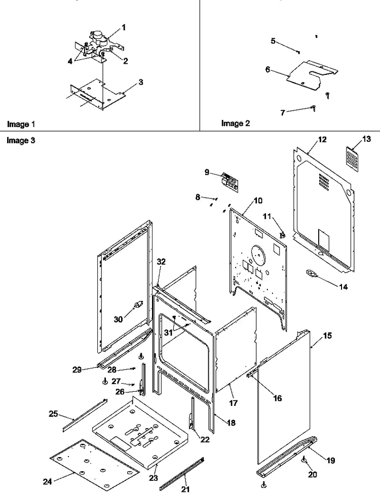 Cabinet Diagram and Parts List for ARTC8600E P1143434NE Amana Range