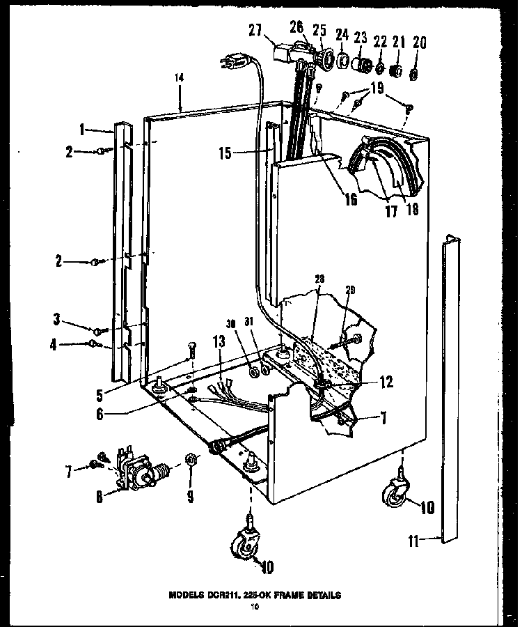 Section 6 Diagram and Parts List for DCR-225-1C-OK  Caloric Dishwasher