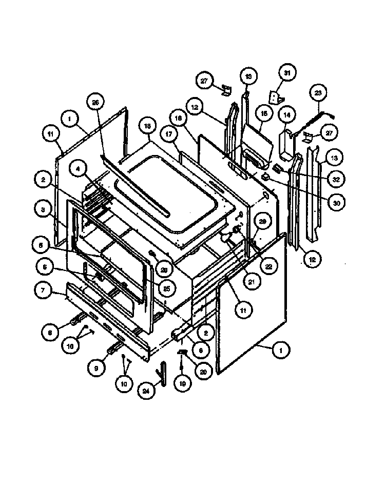 Page 1 Diagram and Parts List for RLT365UL-P1141094NL  Caloric Range