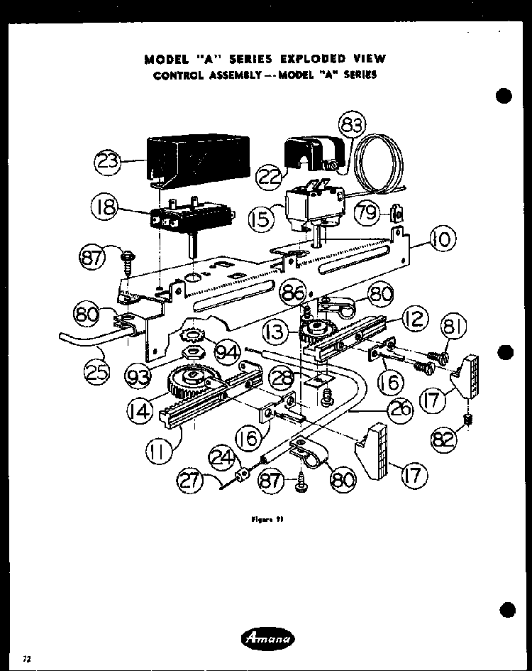Section 3 Diagram and Parts List for 100C-5N1  Amana Air Conditioner
