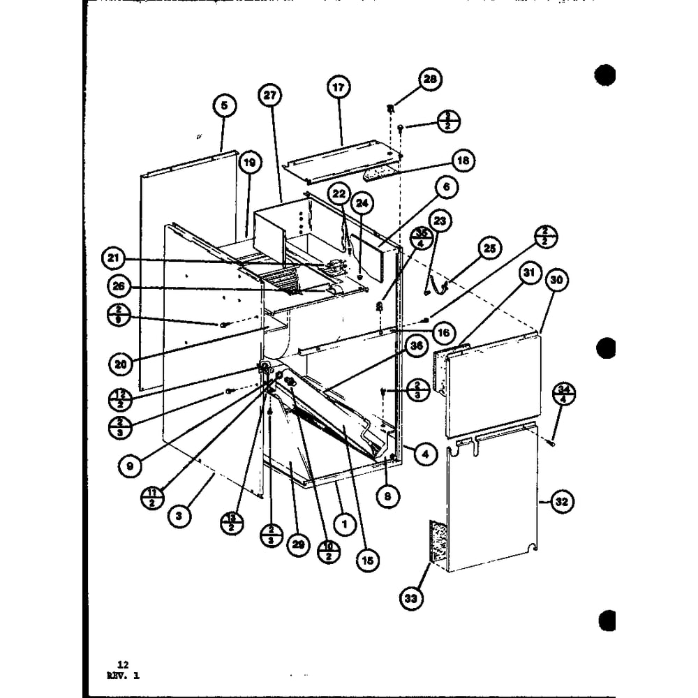 Diagram 4 Diagram and Parts List for AHK-1 P6964501 Amana Air Conditioner