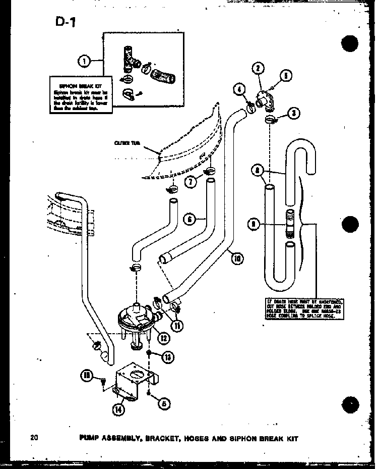 Pump Assembly Diagram and Parts List for TAA300 P75751-12W Amana Washer