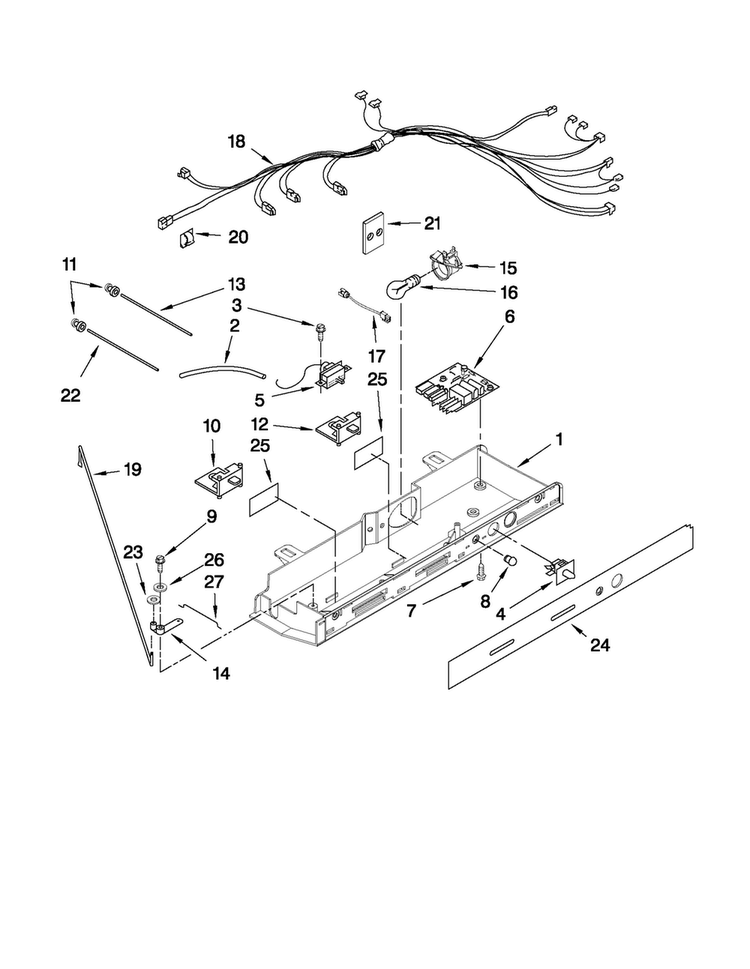 Control Parts Diagram and Parts List for MSD2573VES04  Maytag Refrigerator
