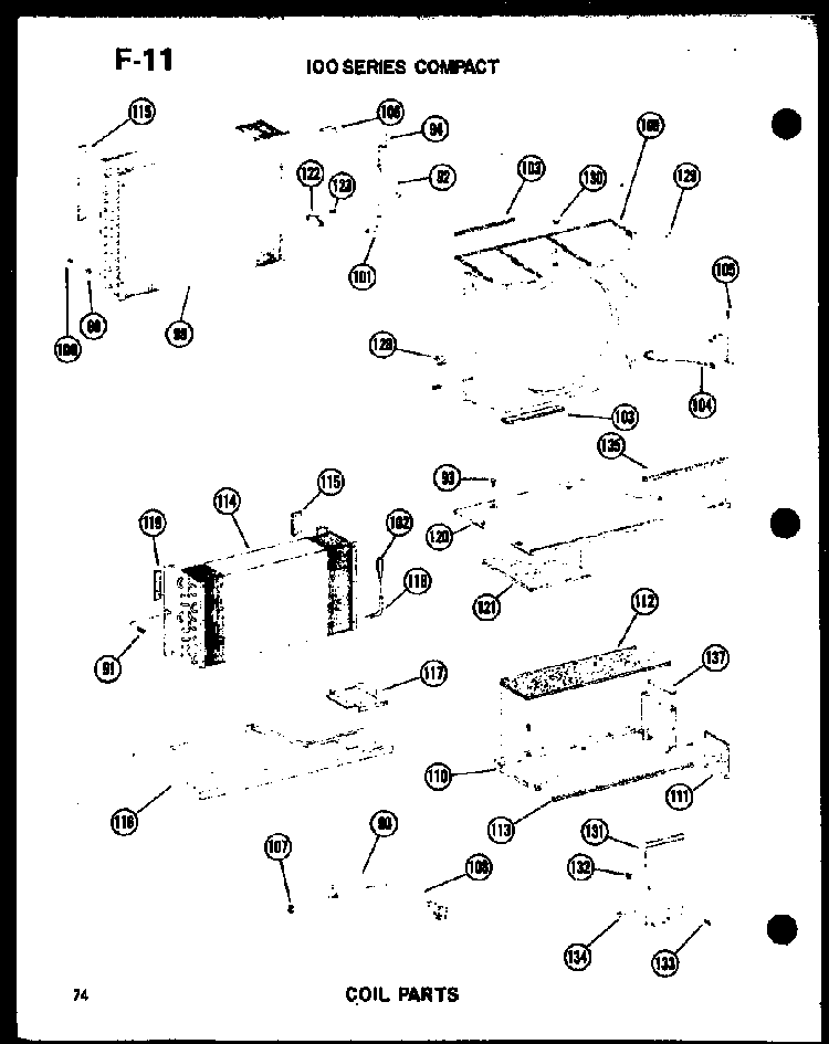 Coil Parts Diagram and Parts List for 113-5NE P54975-62R Amana Air Conditioner