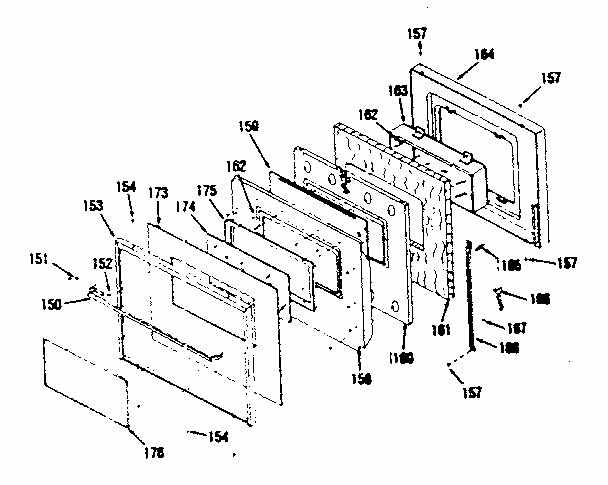Porcelain Doors 850.4238310, 850.4258310 Diagram and Parts List for 8504238390  Kenmore Range