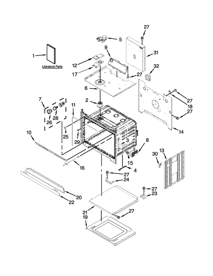 Oven Parts Diagram and Parts List for MEW7530DE00  Maytag Wall Oven