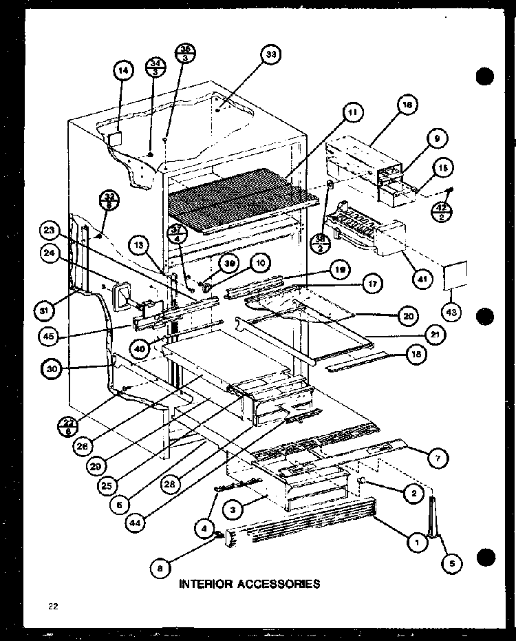 Interior Accessories Diagram and Parts List for TL18H-P77110-20W  Amana Refrigerator