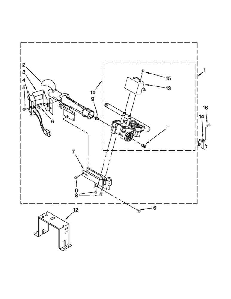 Burner Assembly Diagram and Parts List for MGD8000AW0  Maytag Dryer