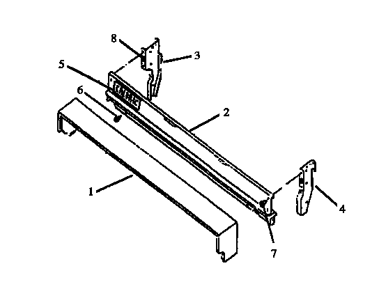 Backguard Assembly Diagram and Parts List for RBK22AA093M-P1142910NW  Caloric Range