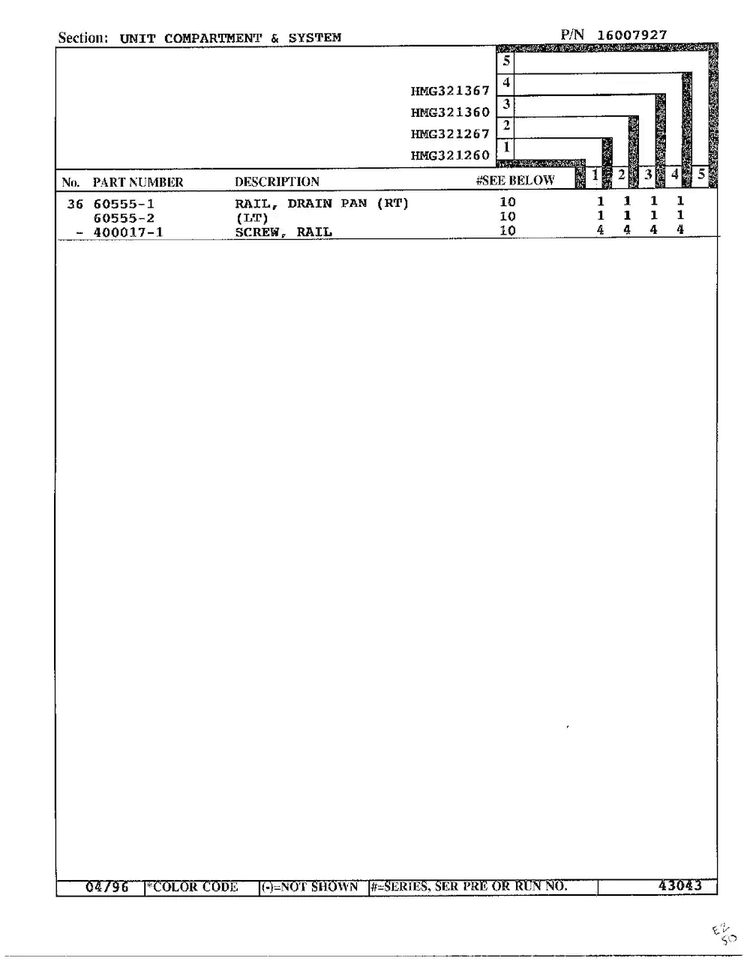 Unit Compartment And System Page 3 Diagram and Parts List for HMG321267  Admiral Refrigerator
