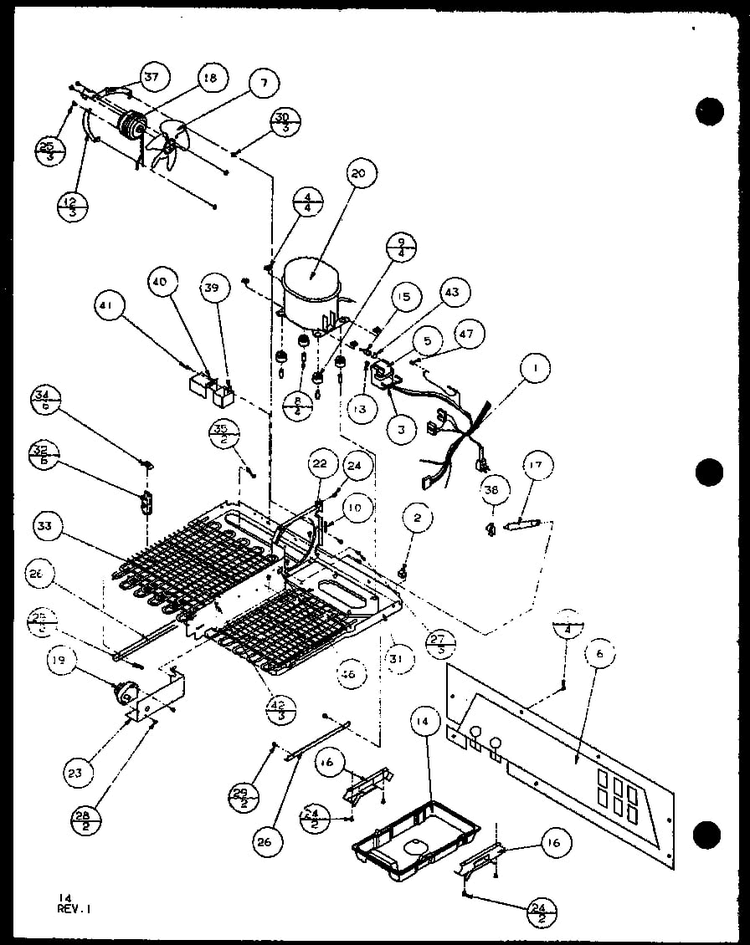 Compressor Diagram and Parts List for BR20QBW-P1125509WW  Amana Refrigerator