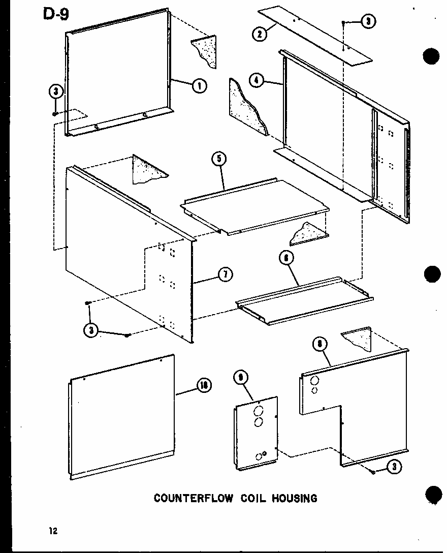 Counterflow Coil Housing (d67636-24/p67636-24c) (d67636-20/p67636-20c) (d67636-16/p67636-16c) Diagram and Parts List for ECFC24A0M-B P67487-2C Amana Air Conditioner