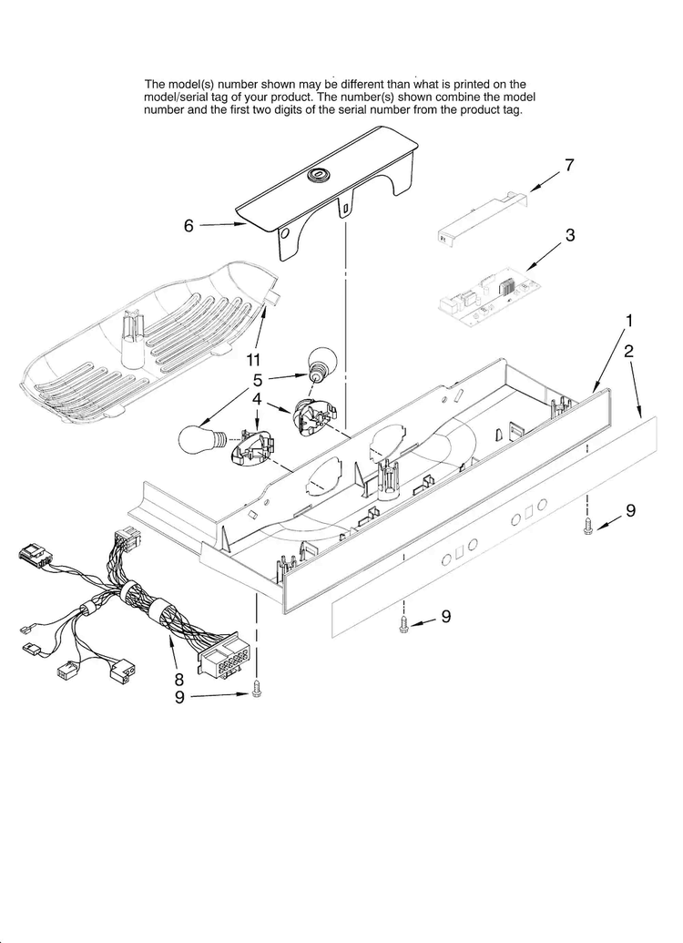 Control Parts Diagram and Parts List for AC2224GEKS13  Amana Refrigerator