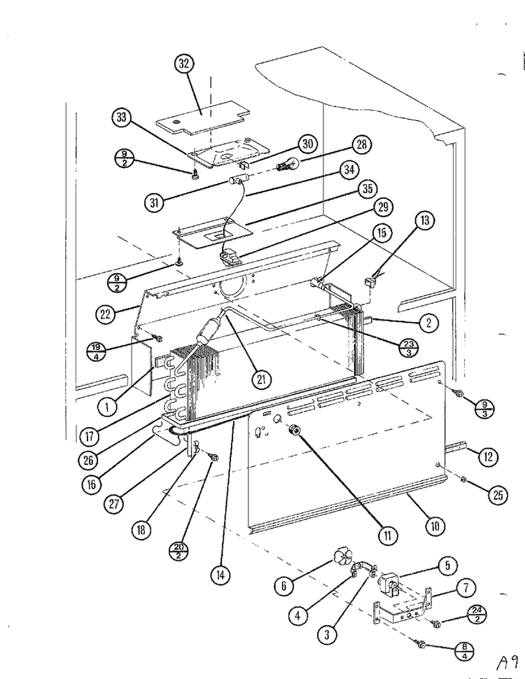 Top Mount Page 3 Diagram and Parts List for TC22N-P116205W  Amana Refrigerator