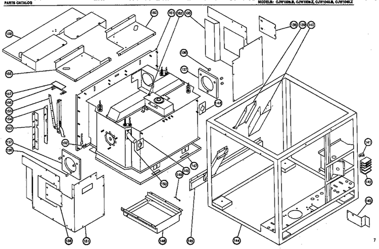 Section 5 Diagram and Parts List for FS-14EVPA  Amana Microwave