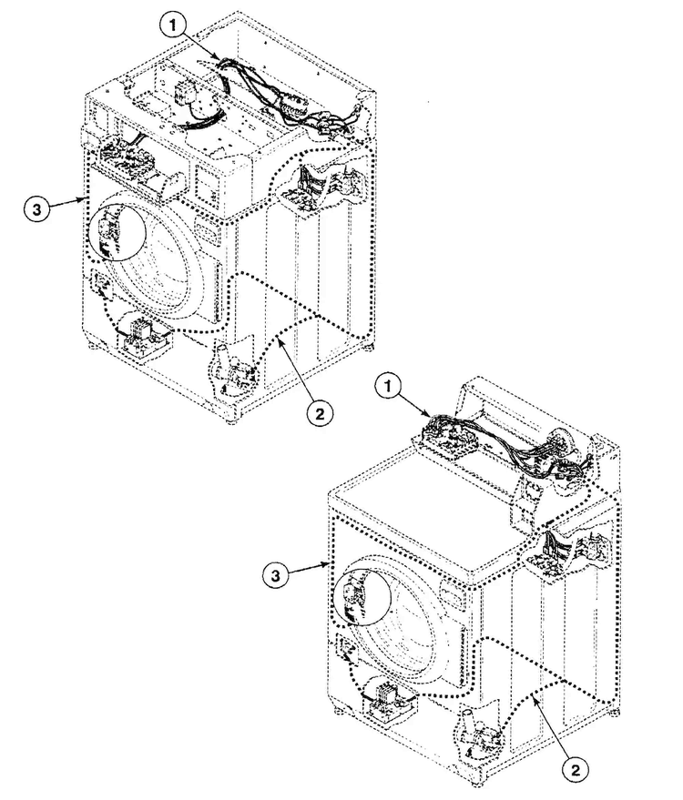 Harnesses Diagram and Parts List for SWFB73WN  Speed Queen Washer