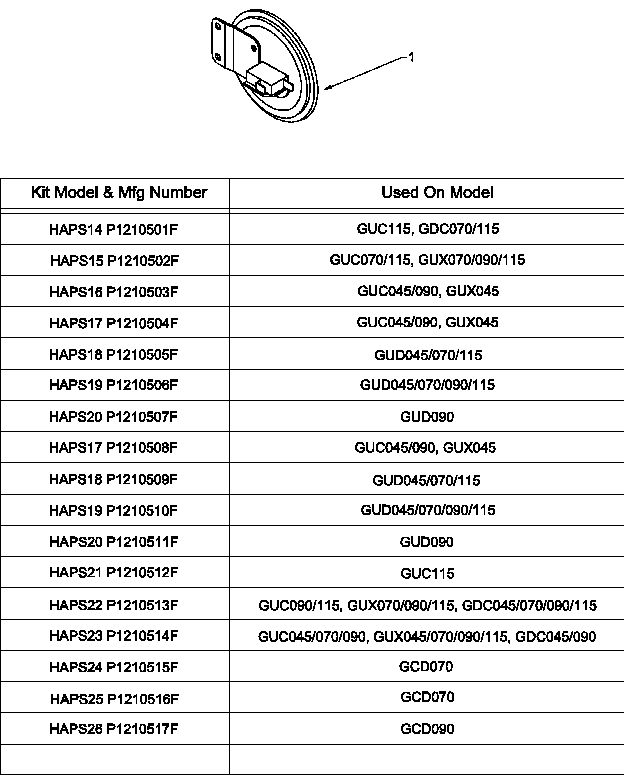 Diagram 6 Diagram and Parts List for HAPS25 P1210516F Amana Air Conditioner